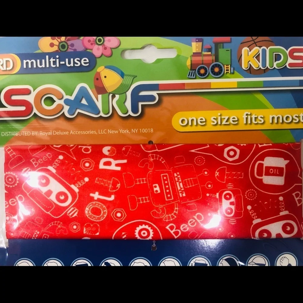 Multi-use Robot kids scarf